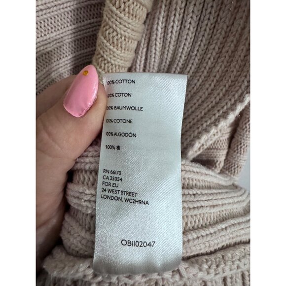 Urban outfitters leo open front cardigan ribbed heavy knit cream color size L - Picture 4 of 6